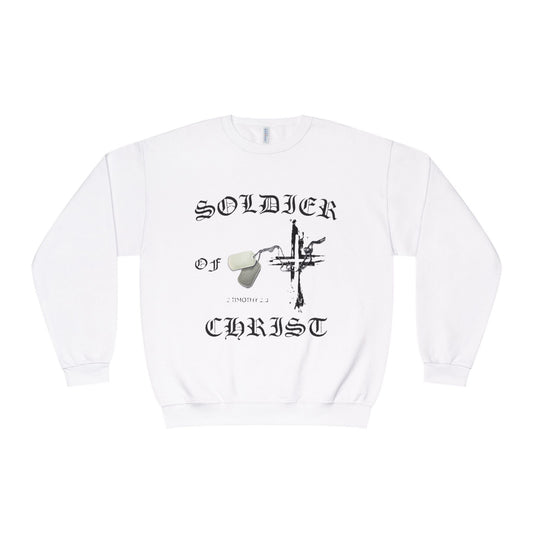 Christian Military Sweatshirt: Soldier of Christ Unisex NuBlend® Crewneck
