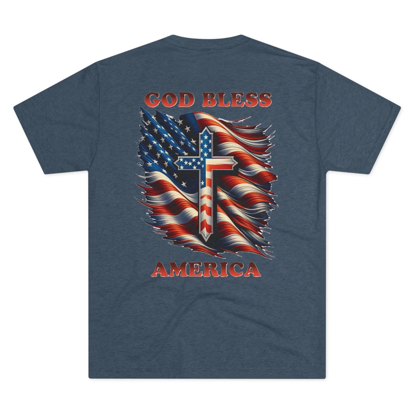 Copy of Unisex Tri-Blend Crew Tee "GOD BLESS AMERICA"