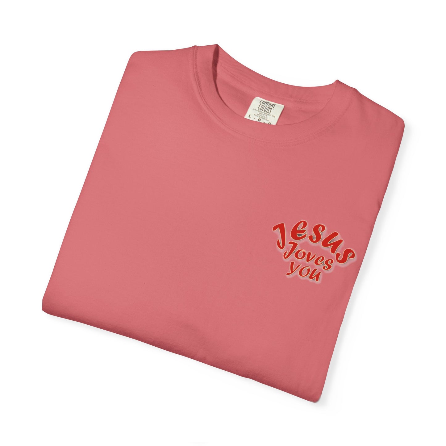 Christian Cross Heart Unisex T-shirt - Jesus Loves You Design