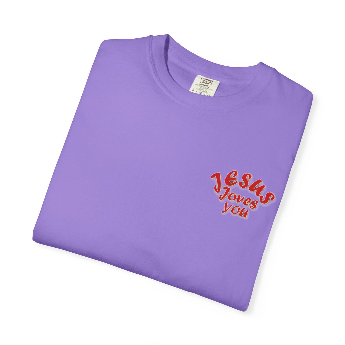 Christian Cross Heart Unisex T-shirt - Jesus Loves You Design