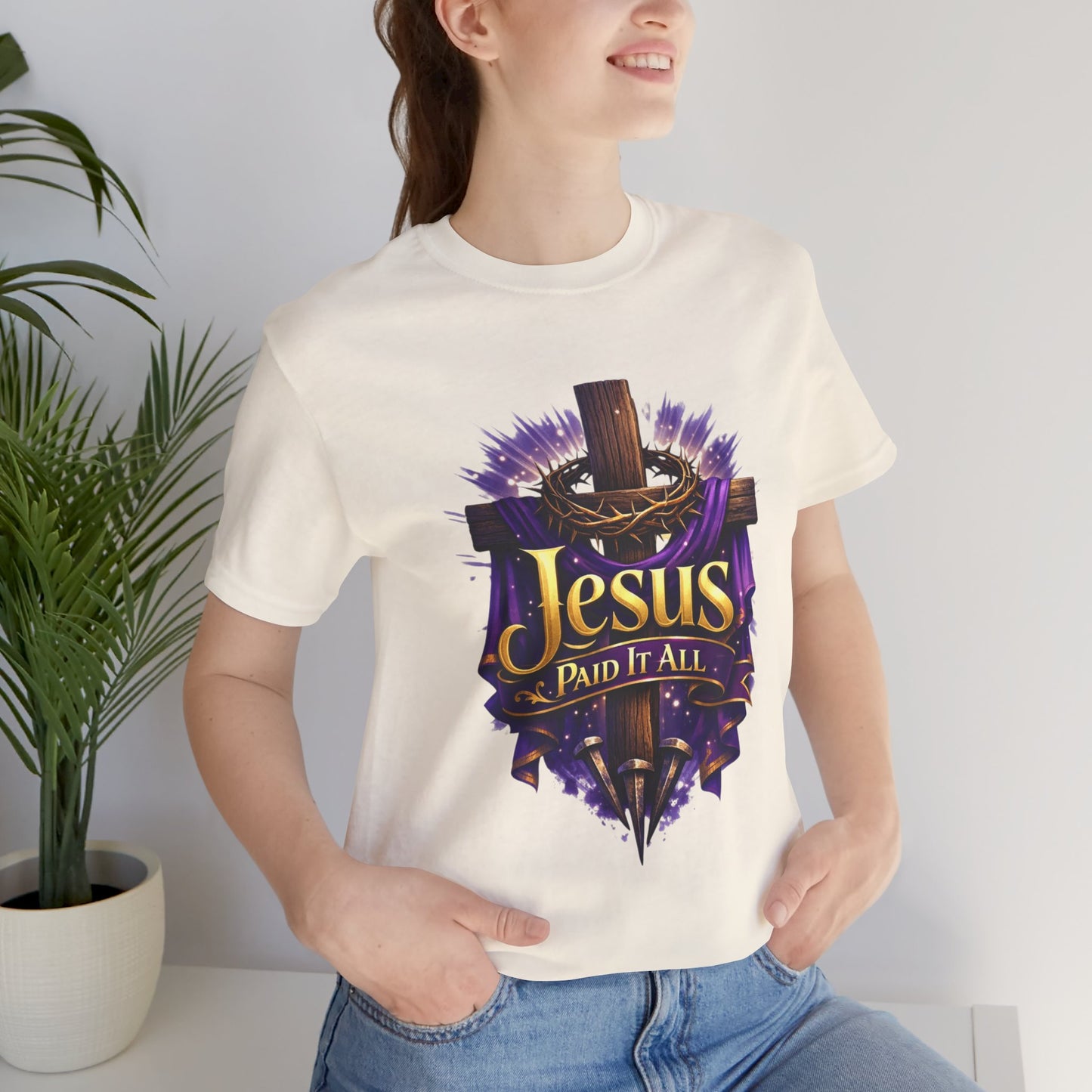 Jesus Paid It All Christian Cross Tee