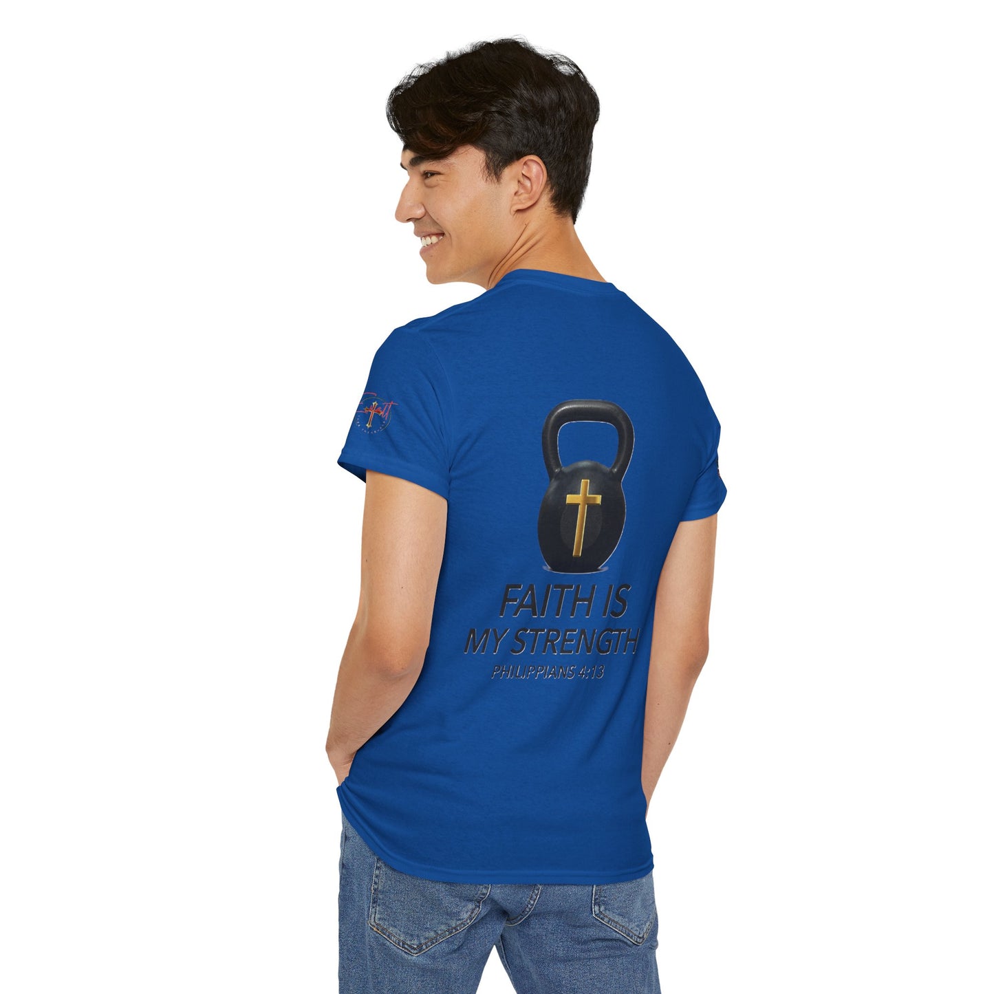 Christian Tee - Philippians 4:13 'Faith Is My Strength'