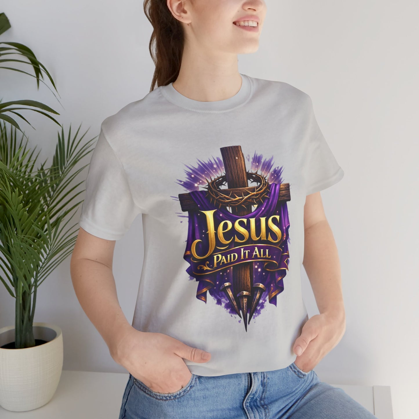 Jesus Paid It All Christian Cross Tee