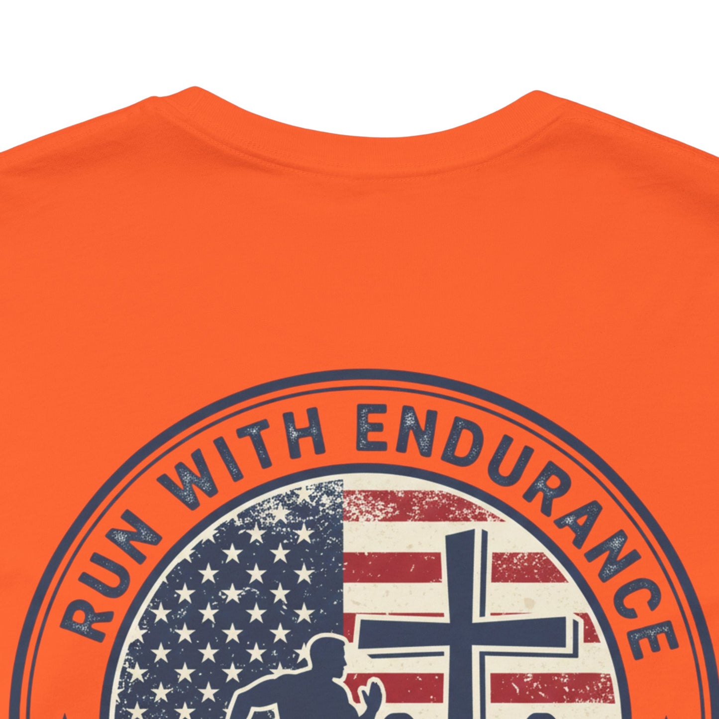 Hebrews 12:1-2 'Run With Endurance' T-Shirt — Inspirational Christian Tee