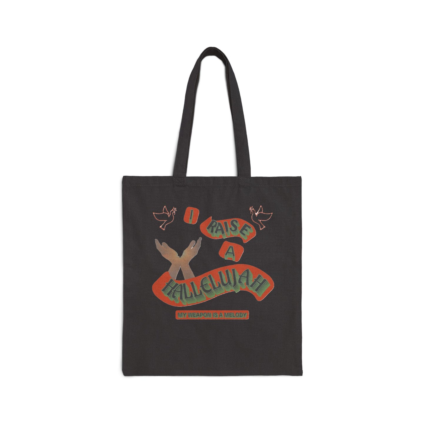 Cotton Canvas Tote Bag "I RAISE A HALLELUJAH"