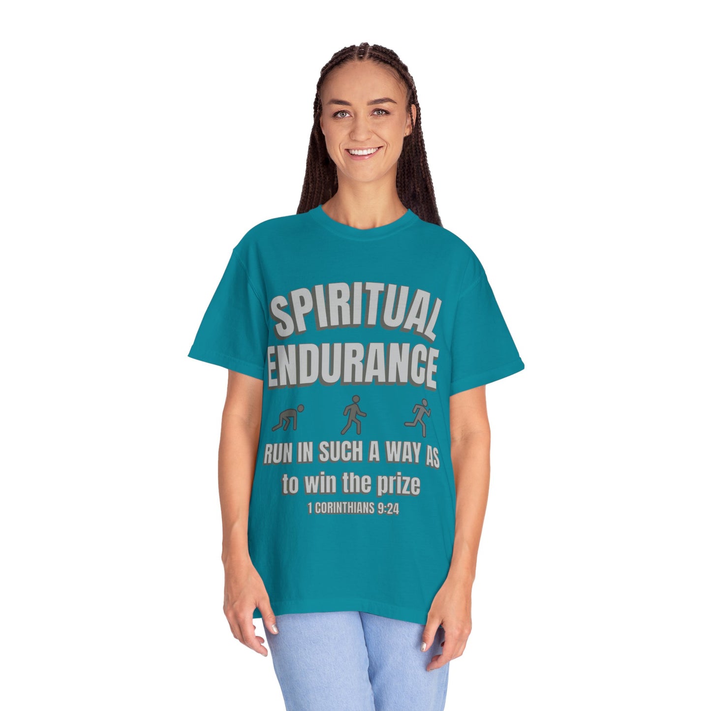 Christian Verse 1 Corinthians 9:24 Garment-Dyed T-shirt