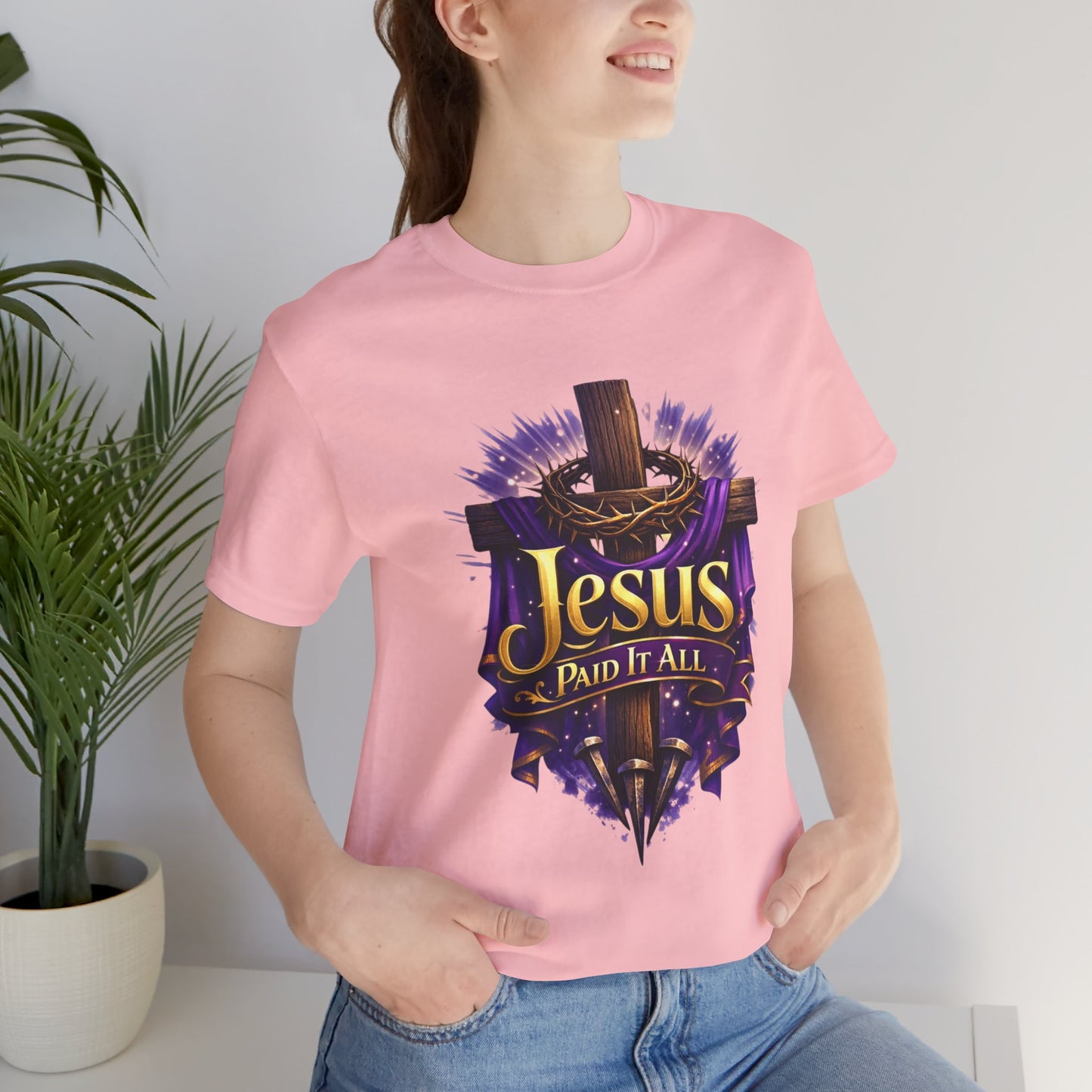 Jesus Paid It All Christian Cross Tee