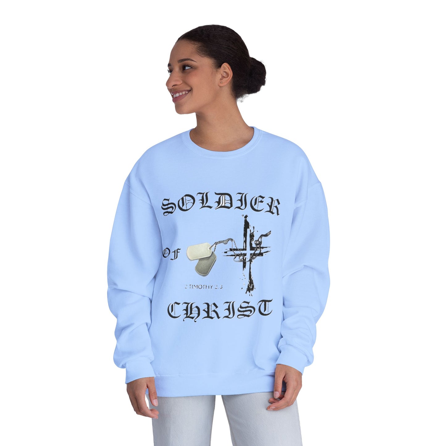 Christian Military Sweatshirt: Soldier of Christ Unisex NuBlend® Crewneck