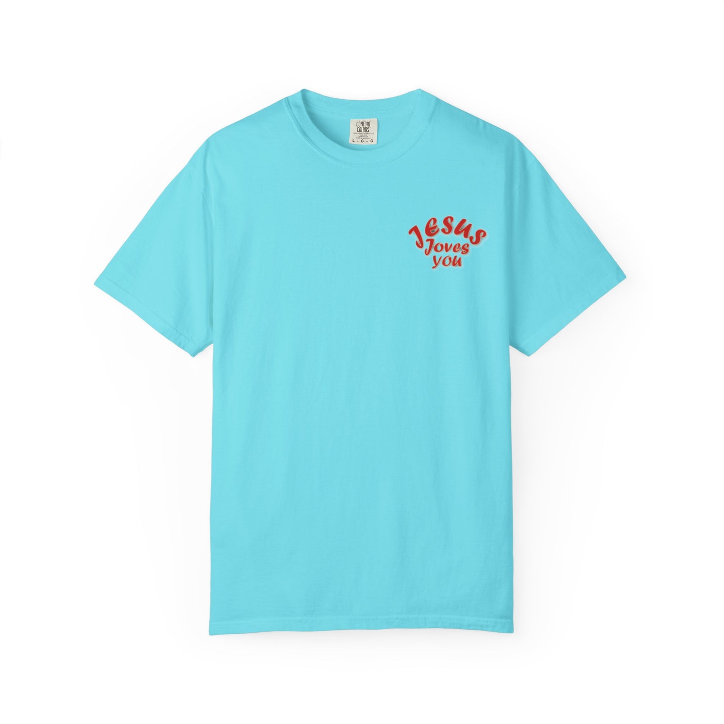 Christian Cross Heart Unisex T-shirt - Jesus Loves You Design