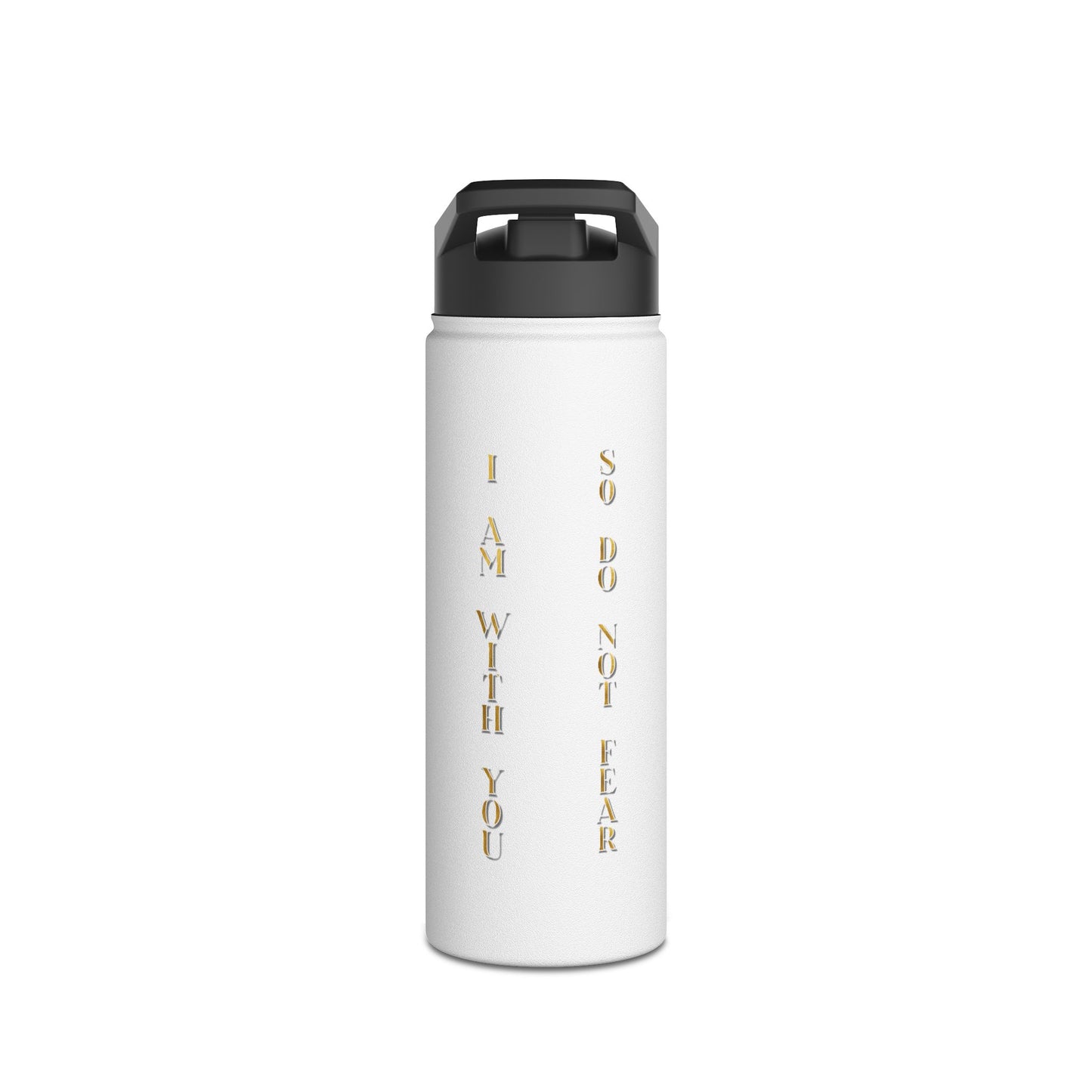 Stainless Steel Water Bottle, "Jesus take the Wheel", Standard Lid