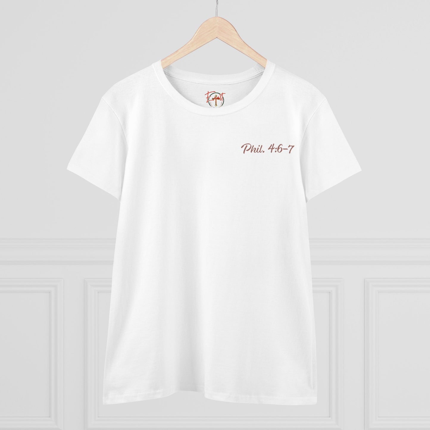 Women's Tee with Heart and Praying Hands Design