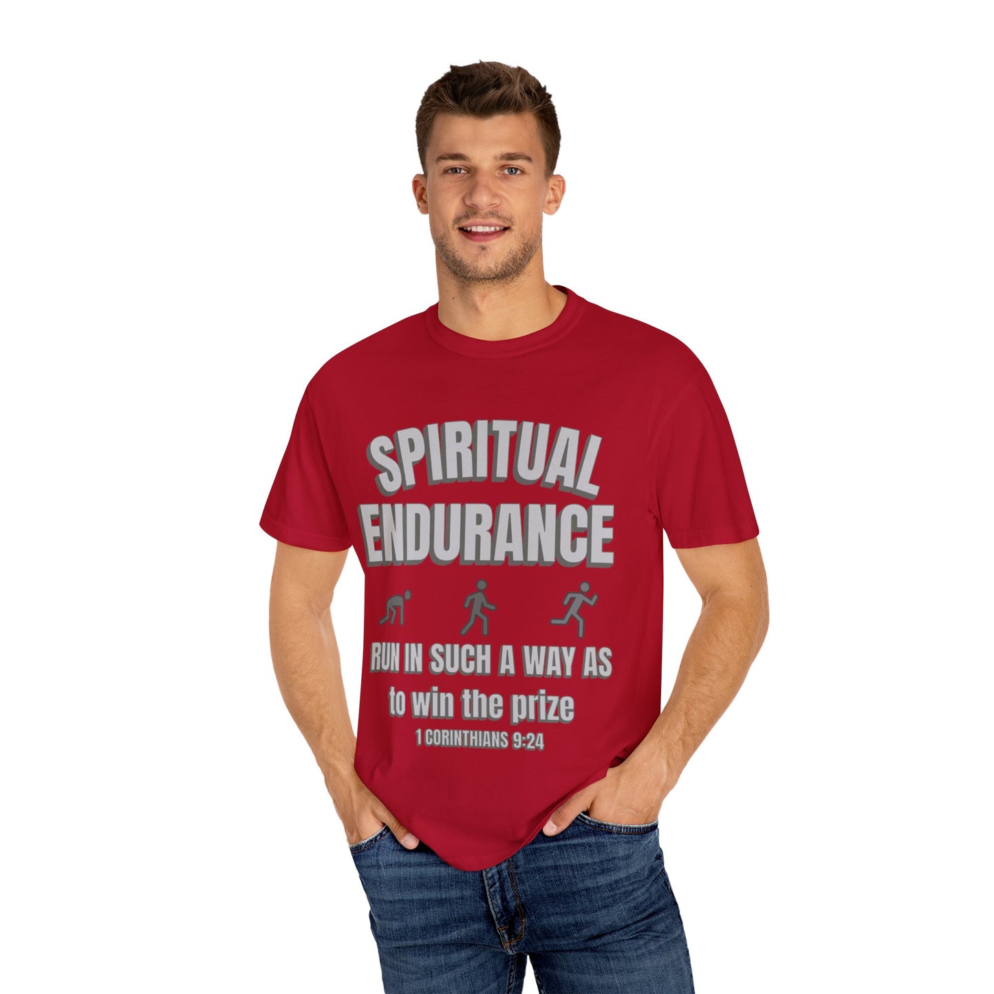 Christian Verse 1 Corinthians 9:24 Garment-Dyed T-shirt