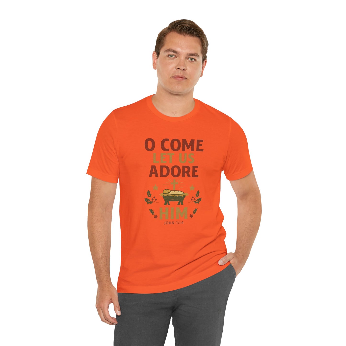 O Come Let Us Adore Him Christmas T-Shirt