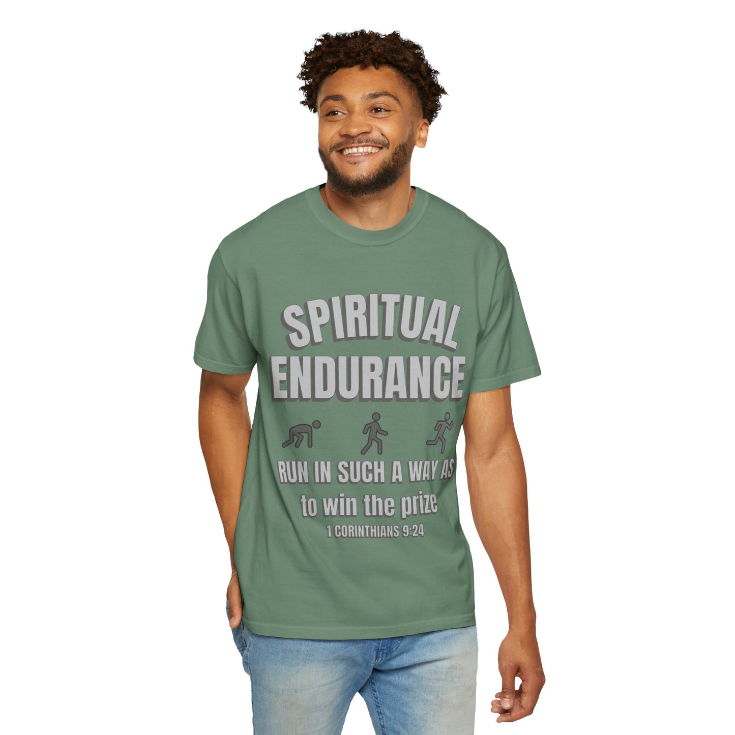 Christian Verse 1 Corinthians 9:24 Garment-Dyed T-shirt