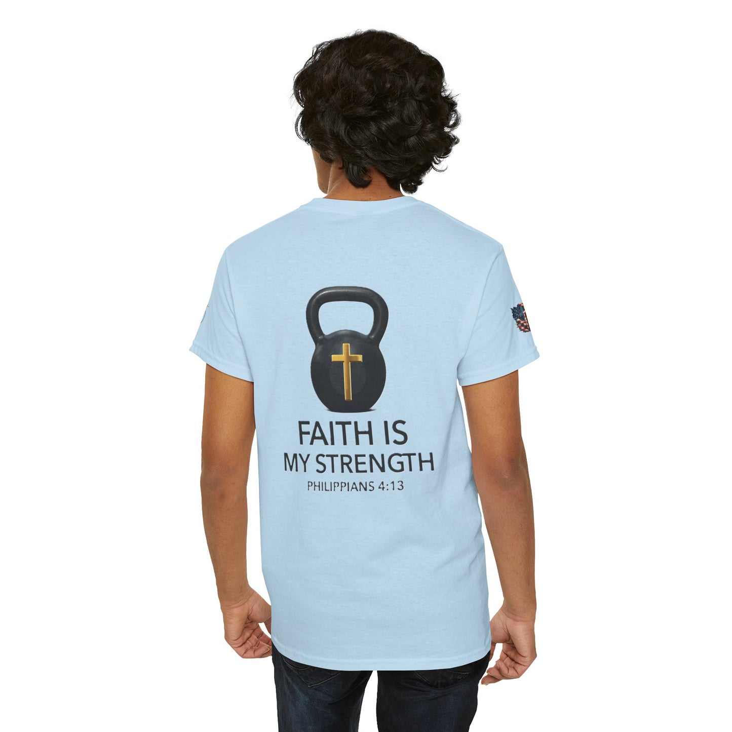 Christian Tee - Philippians 4:13 'Faith Is My Strength' (Copy)