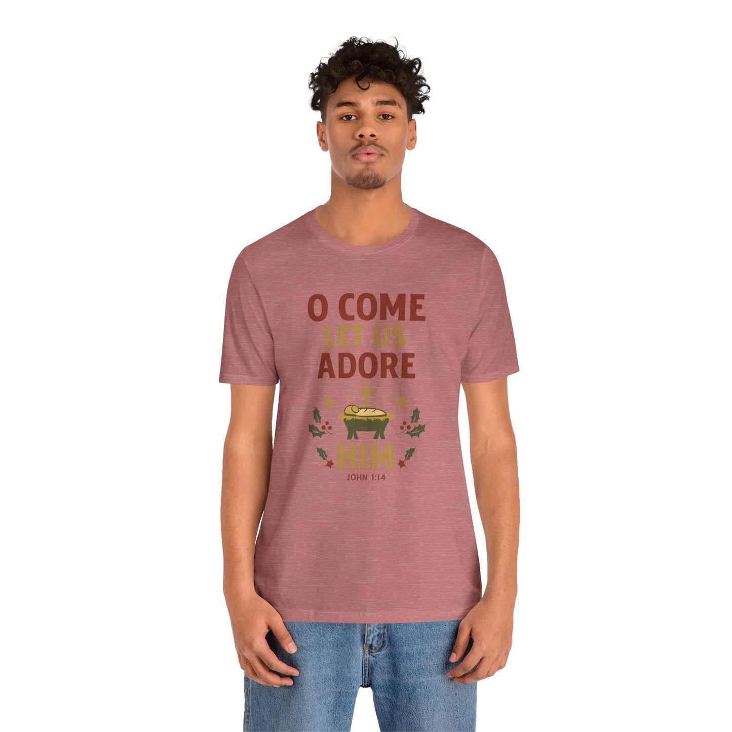 O Come Let Us Adore Him Christmas T-Shirt