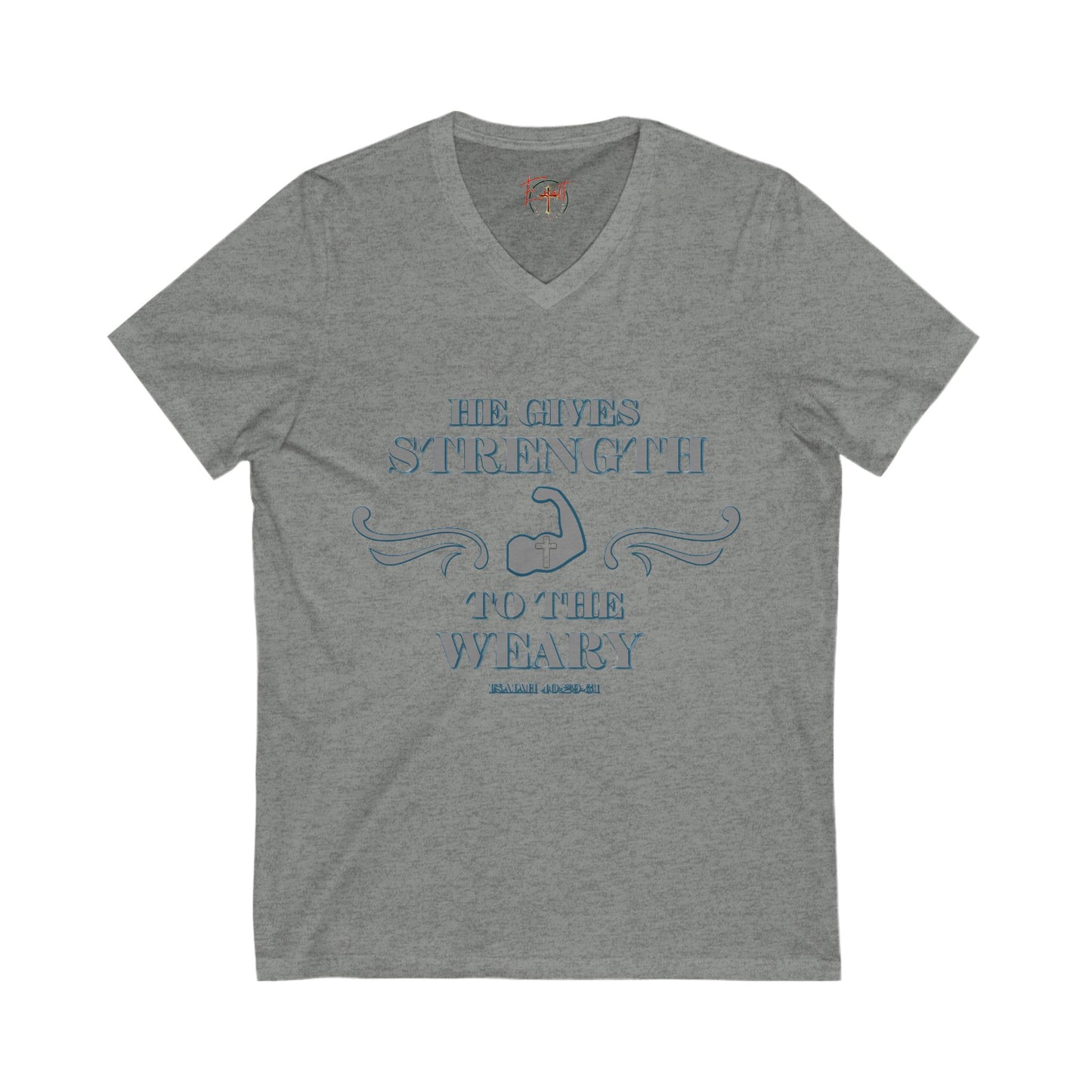 T-Shirt - Bible Verse Isaiah 40:29-31 'He gives Strength to the Weary'