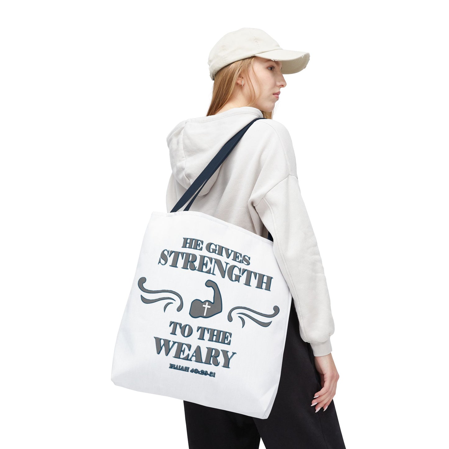 Tote Bag with Bible Verse Isaiah 40:29-31