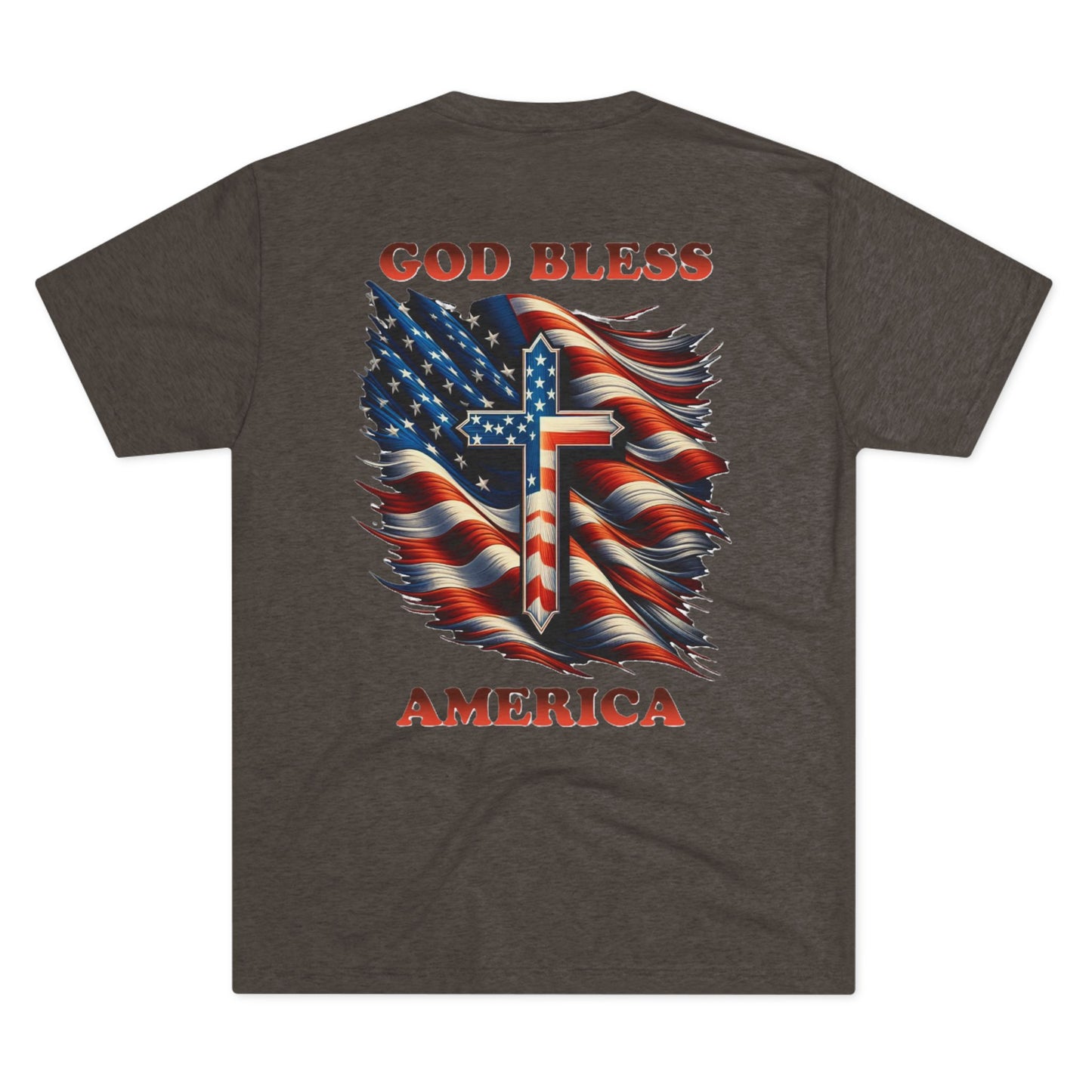 Copy of Unisex Tri-Blend Crew Tee "GOD BLESS AMERICA"