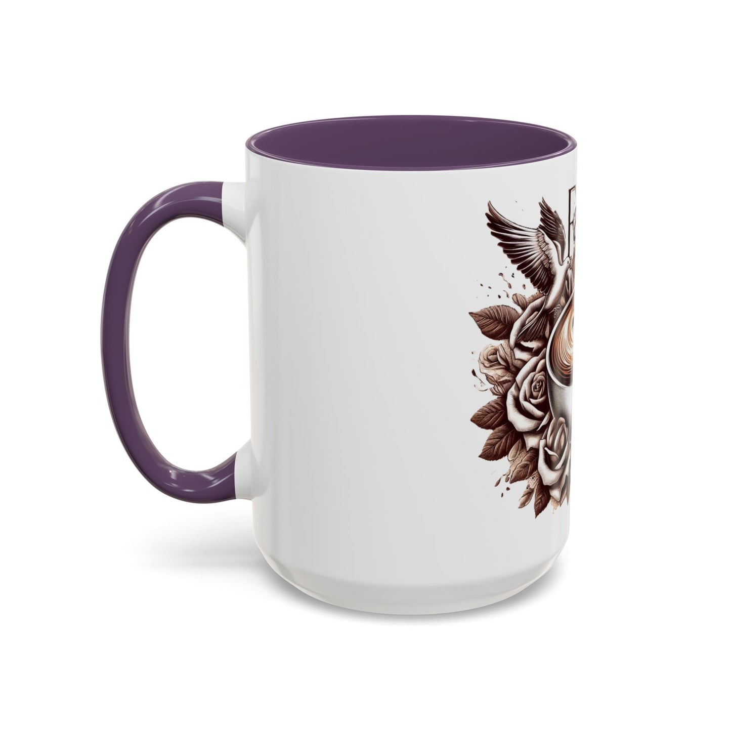 Accent Coffee Mug (11, 15oz) "Faith & Coffee"