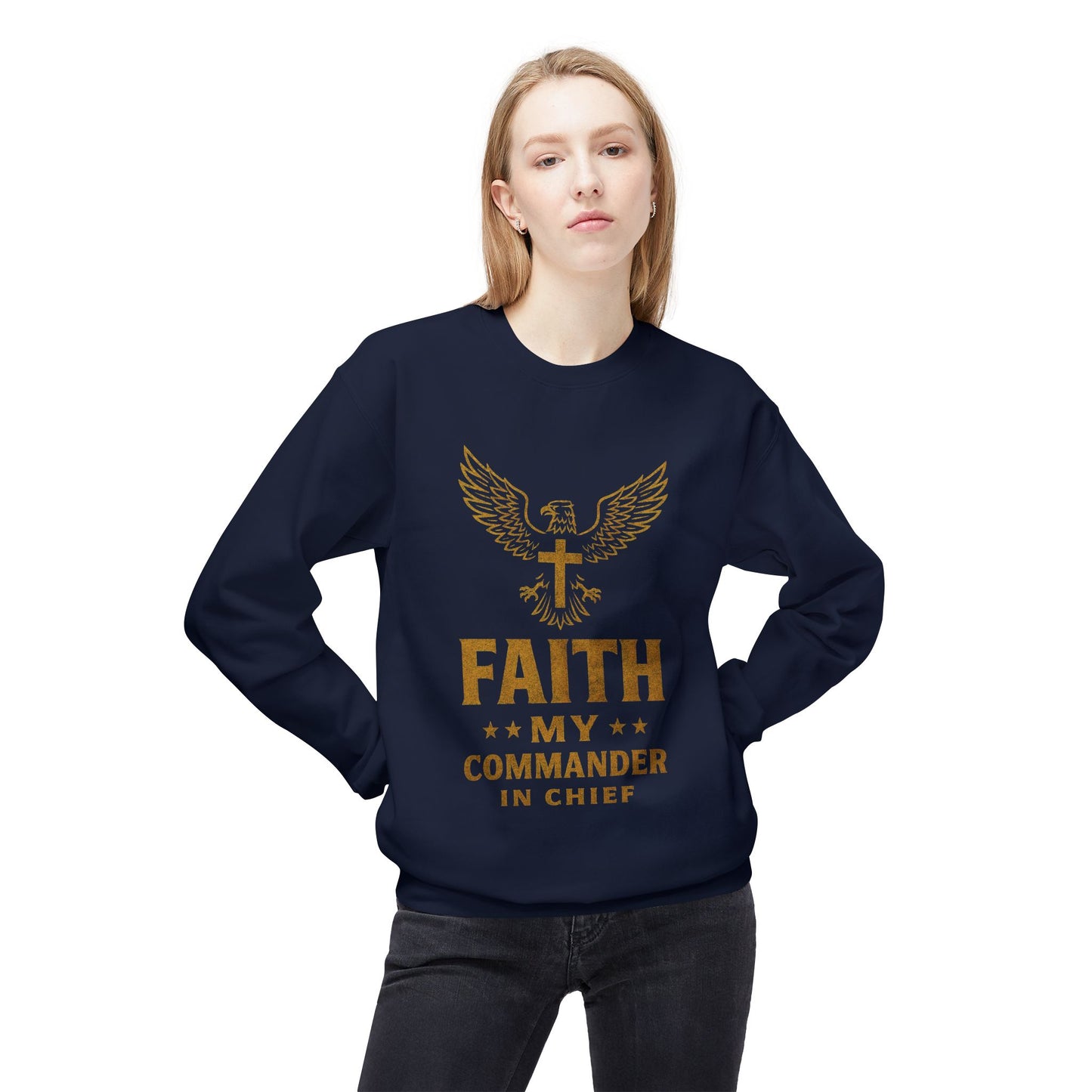 Sweatshirt - Military Christians: 'Faith is my Commander in Chief'