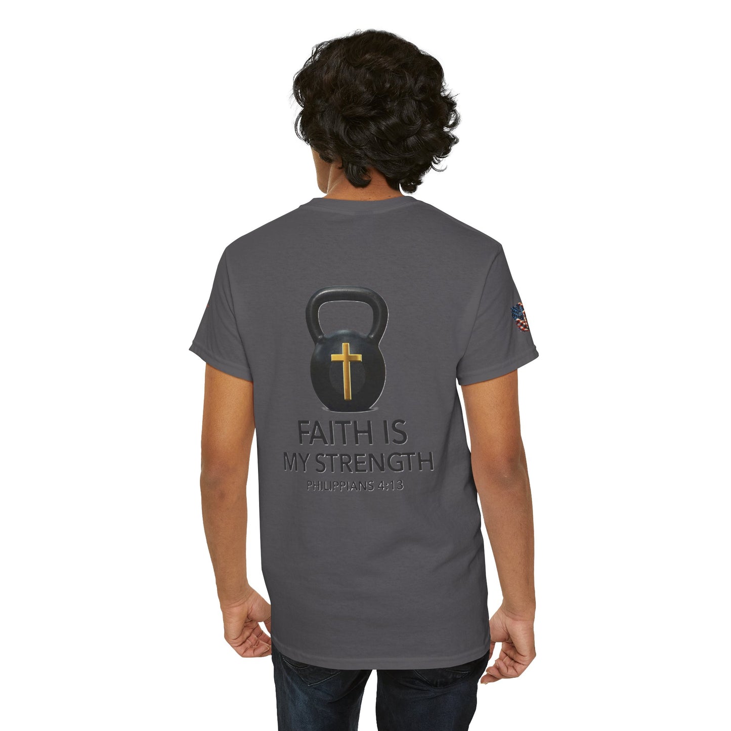 Christian Tee - Philippians 4:13 'Faith Is My Strength' (Copy)
