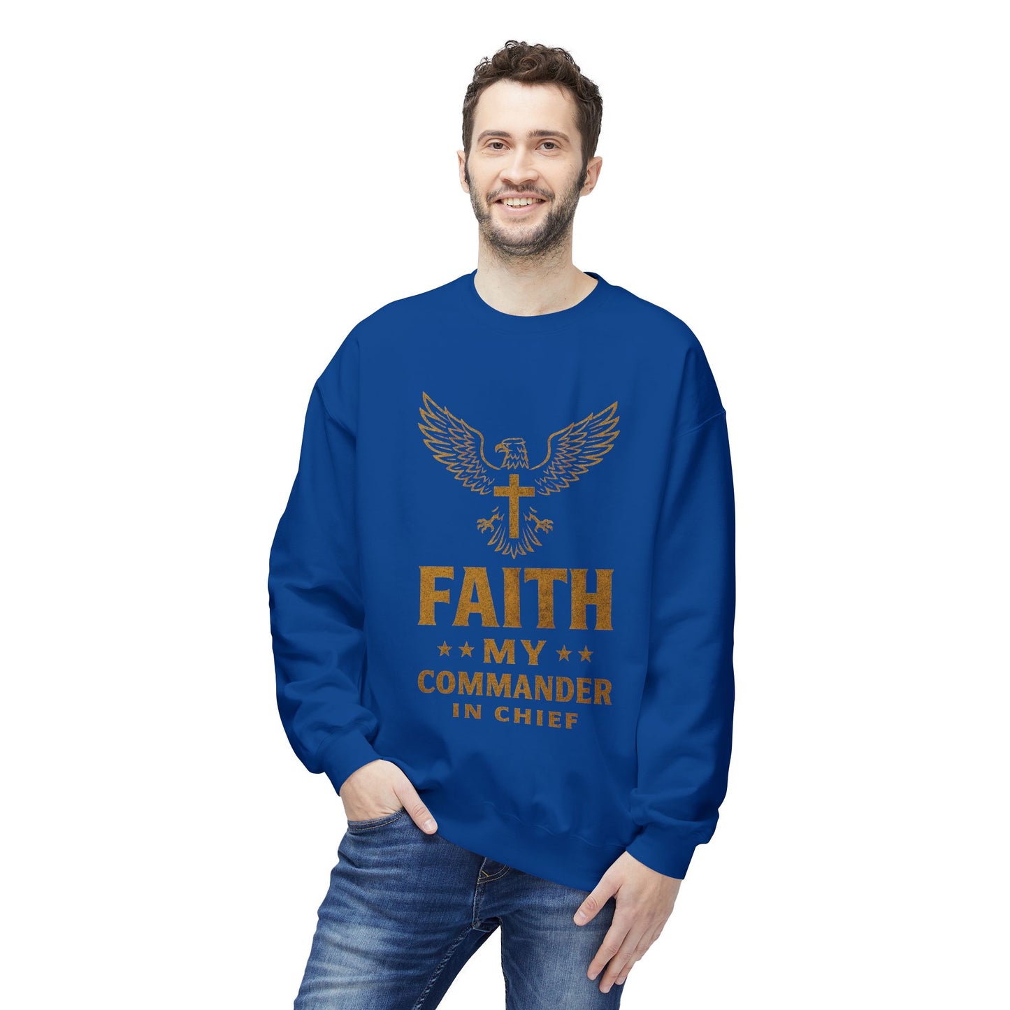 Sweatshirt - Military Christians: 'Faith is my Commander in Chief'