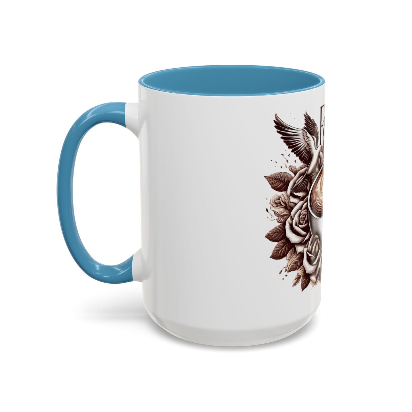 Accent Coffee Mug (11, 15oz) "Faith & Coffee"