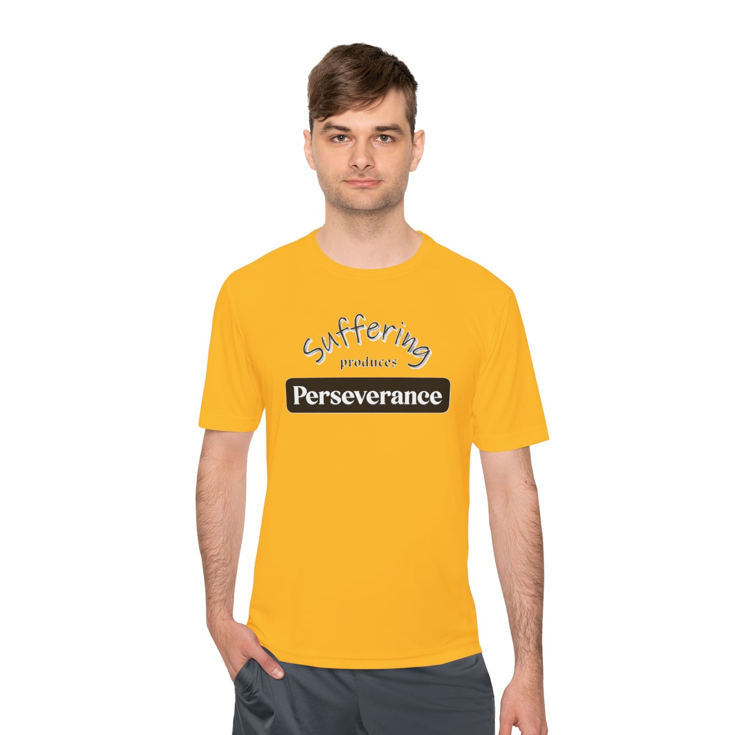 Unisex Moisture "Suffering Produces Perseverance" Wicking Tee