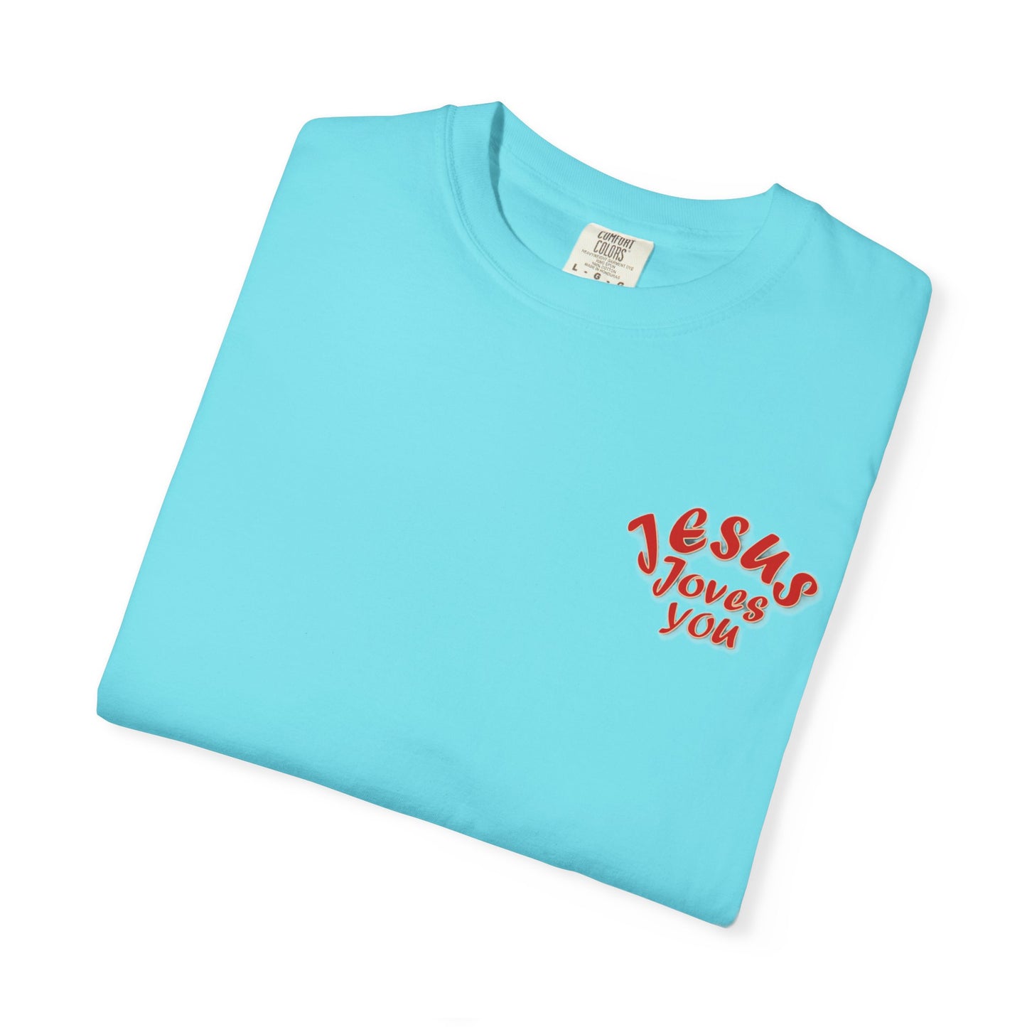 Christian Cross Heart Unisex T-shirt - Jesus Loves You Design