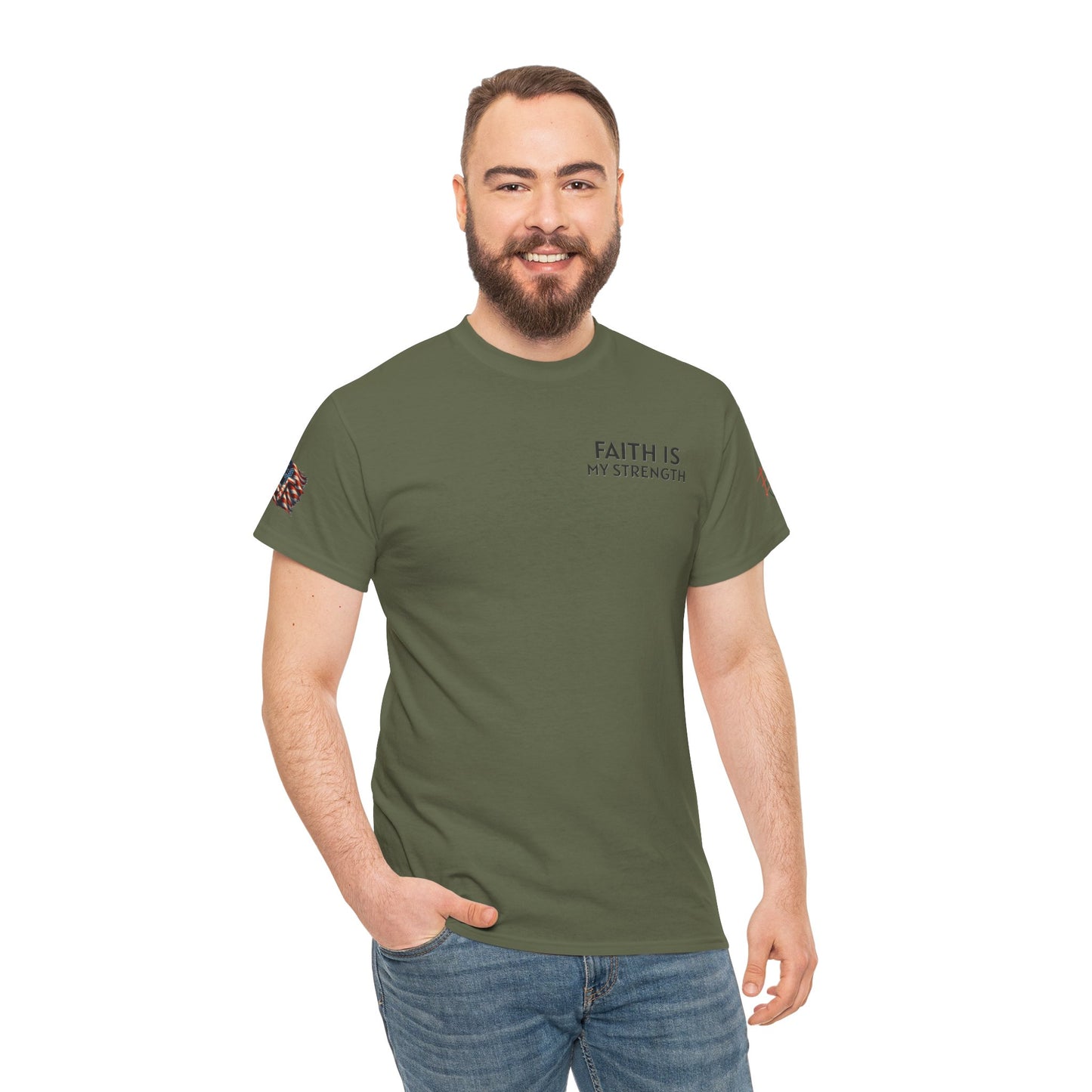 Christian Tee - Philippians 4:13 'Faith Is My Strength'