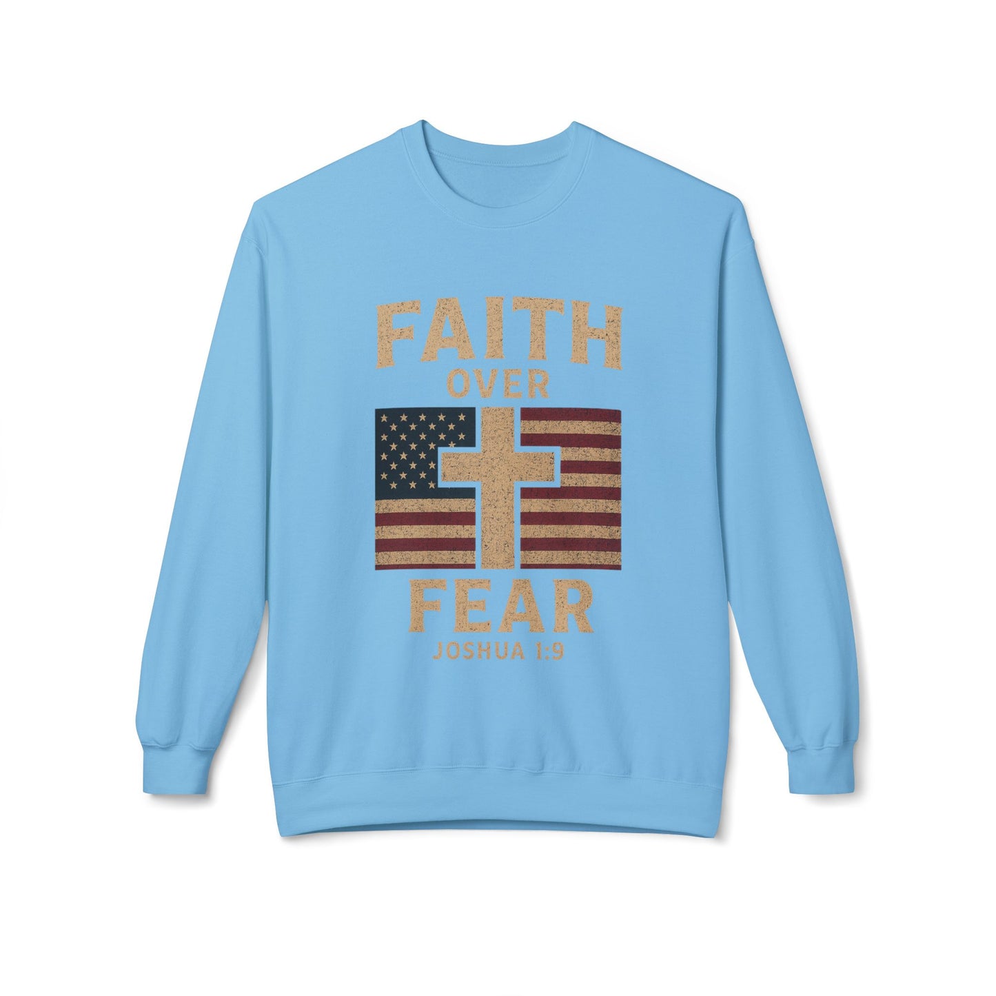 Faith Over Fear Christian Cross Sweatshirt