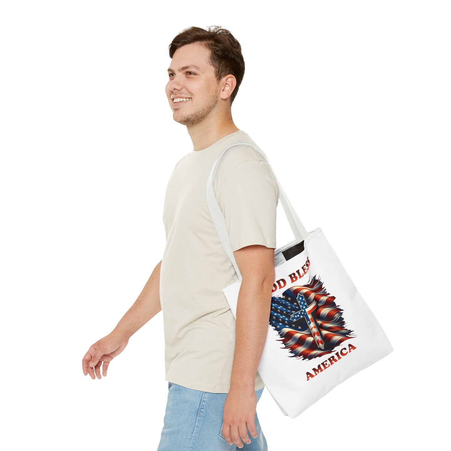 Tote Bag (AOP) "GOD BLESS AMERICA"