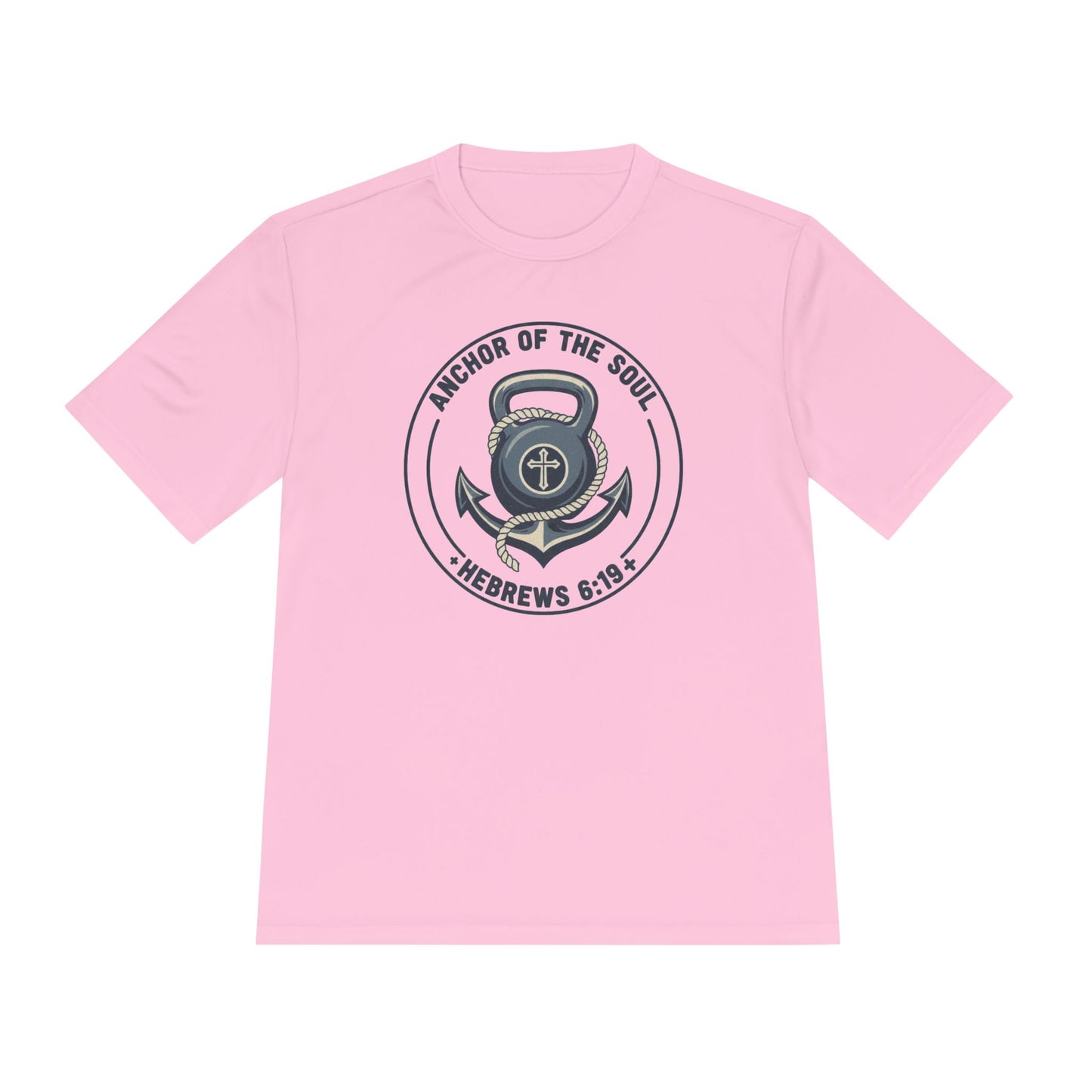 Hebrews 6:19 Anchor of the Soul Moisture-Wicking Workout Tee
