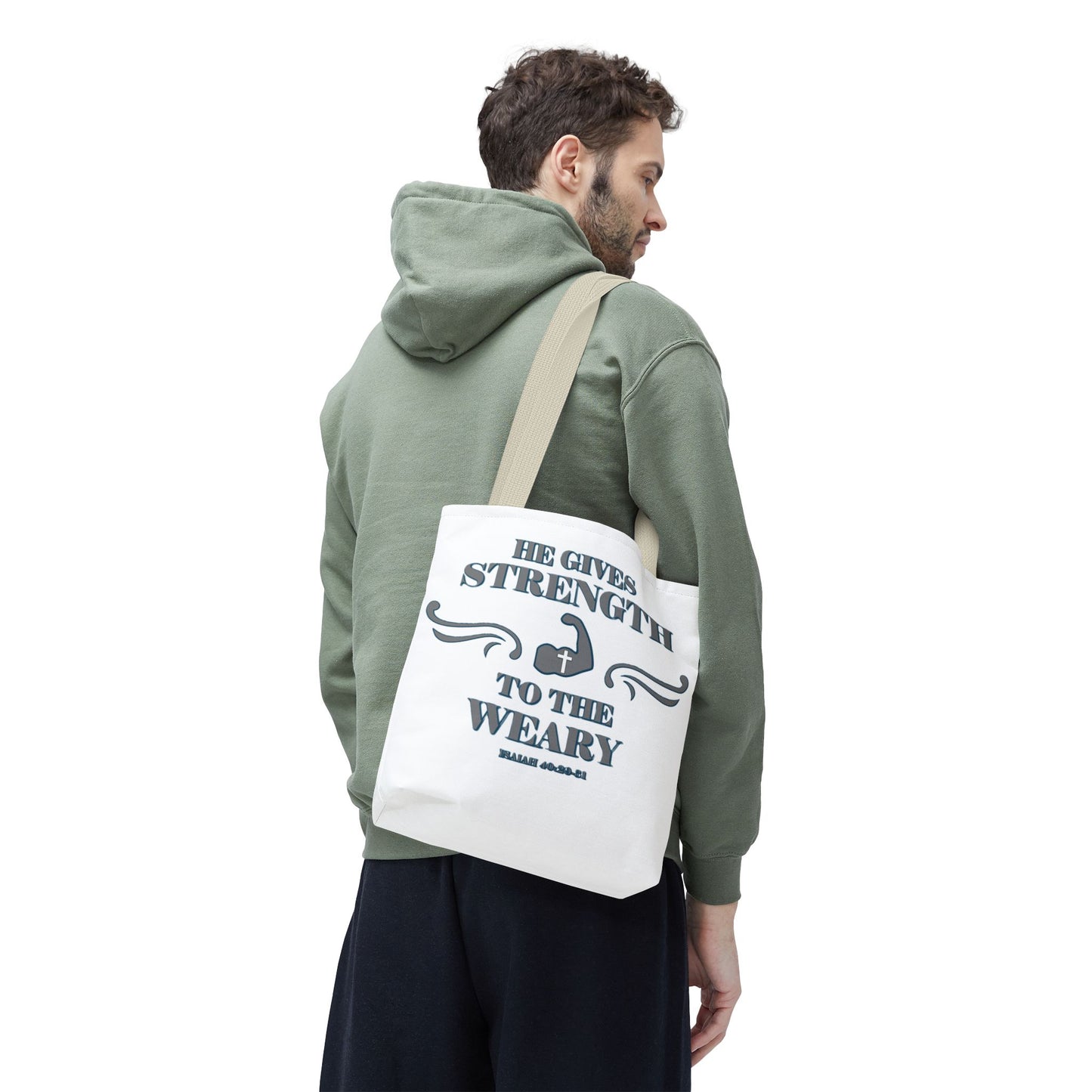 Tote Bag with Bible Verse Isaiah 40:29-31