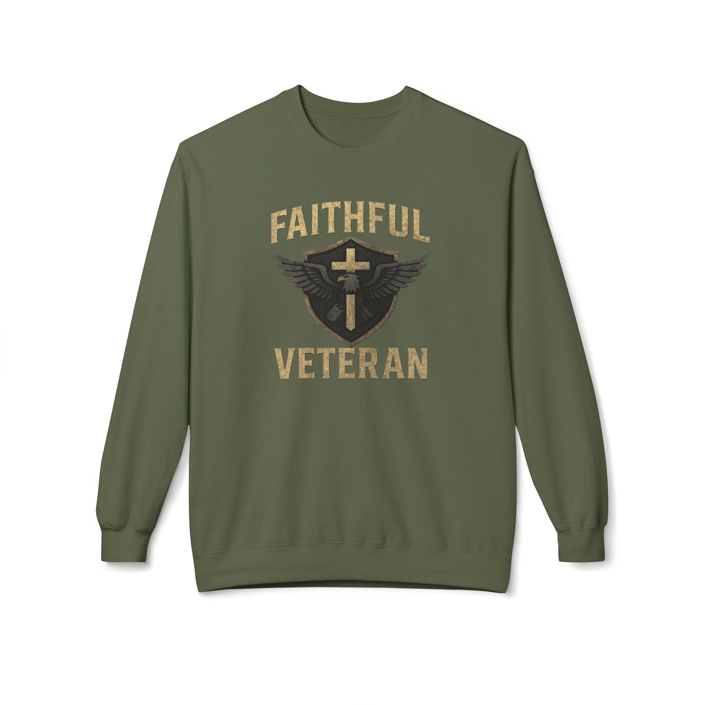 Crewneck Sweatshirt Faithful Veteran Design