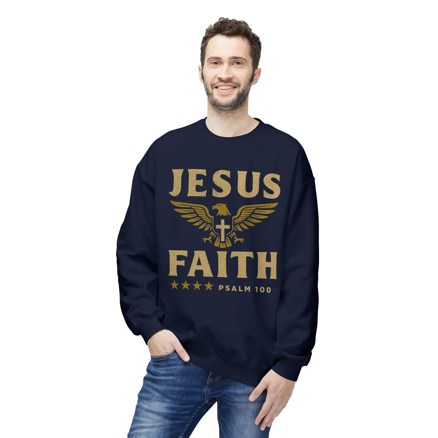 Christian Military Unisex Sweatshirt - Jesus/Faith Design