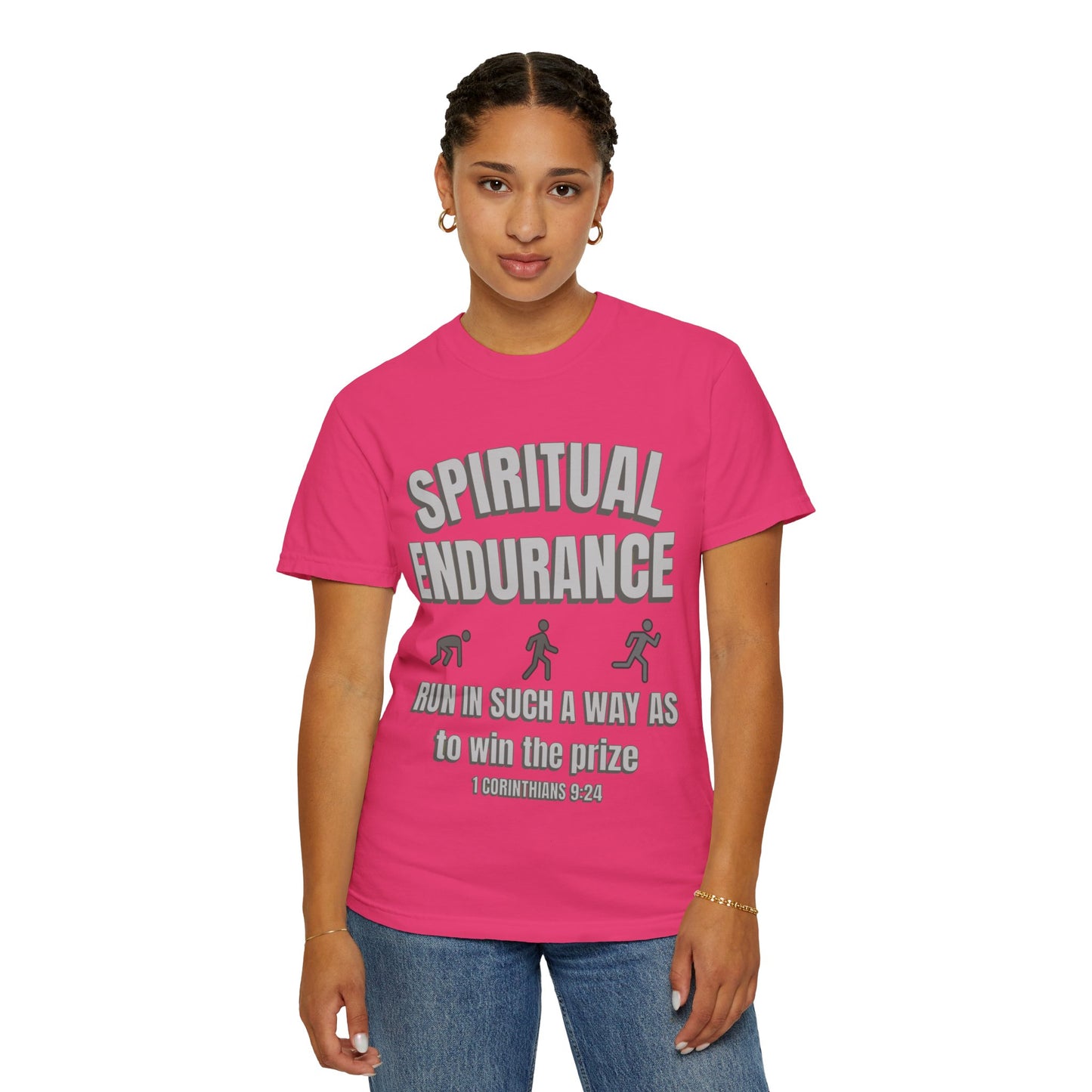 Copy of Christian Verse 1 Corinthians 9:24 Garment-Dyed T-shirt