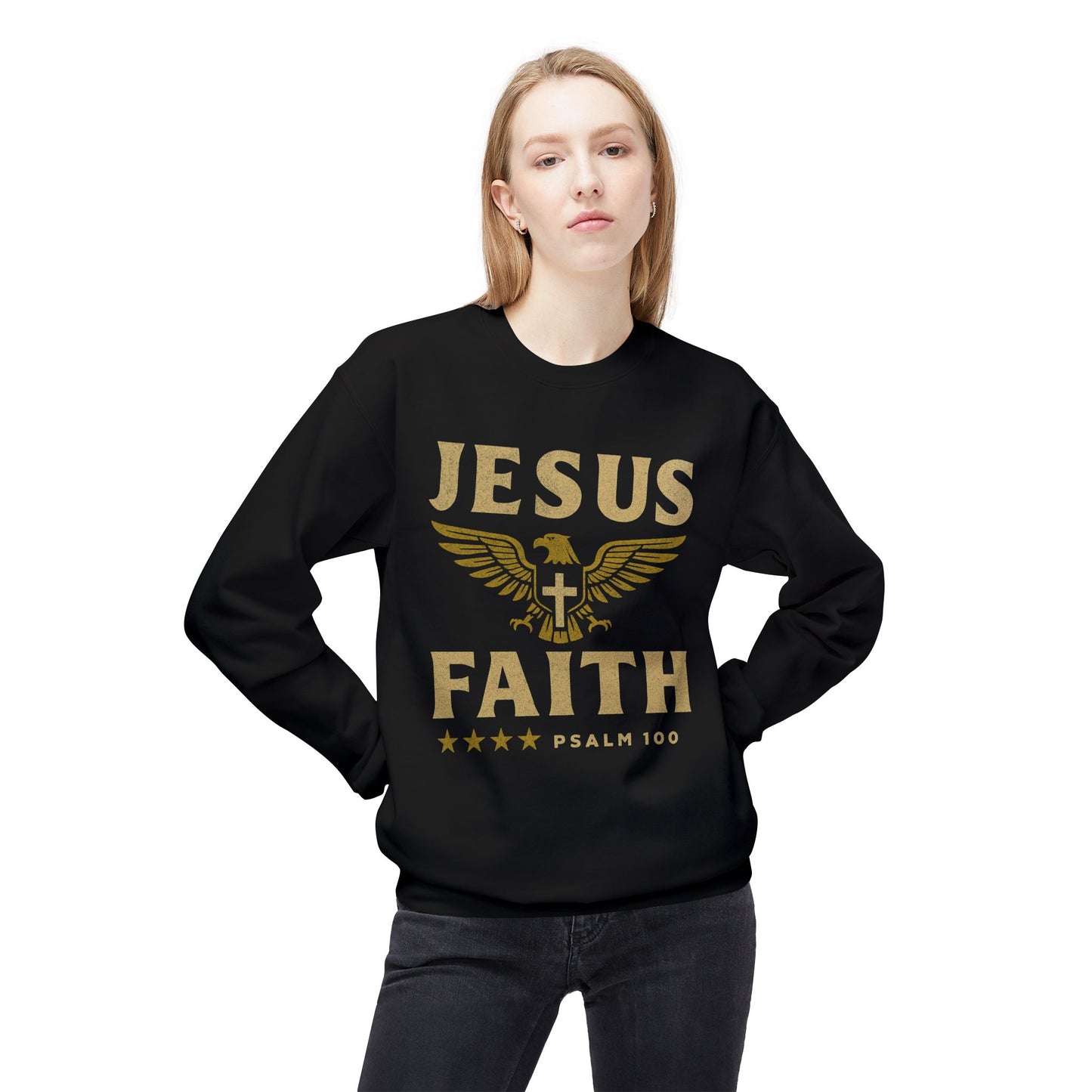 Christian Military Unisex Sweatshirt - Jesus/Faith Design