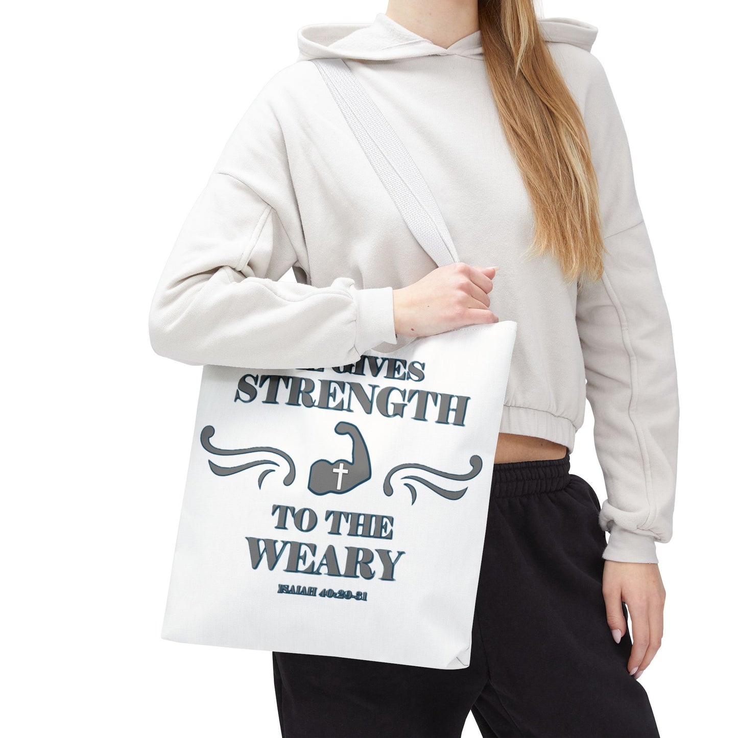 Tote Bag with Bible Verse Isaiah 40:29-31