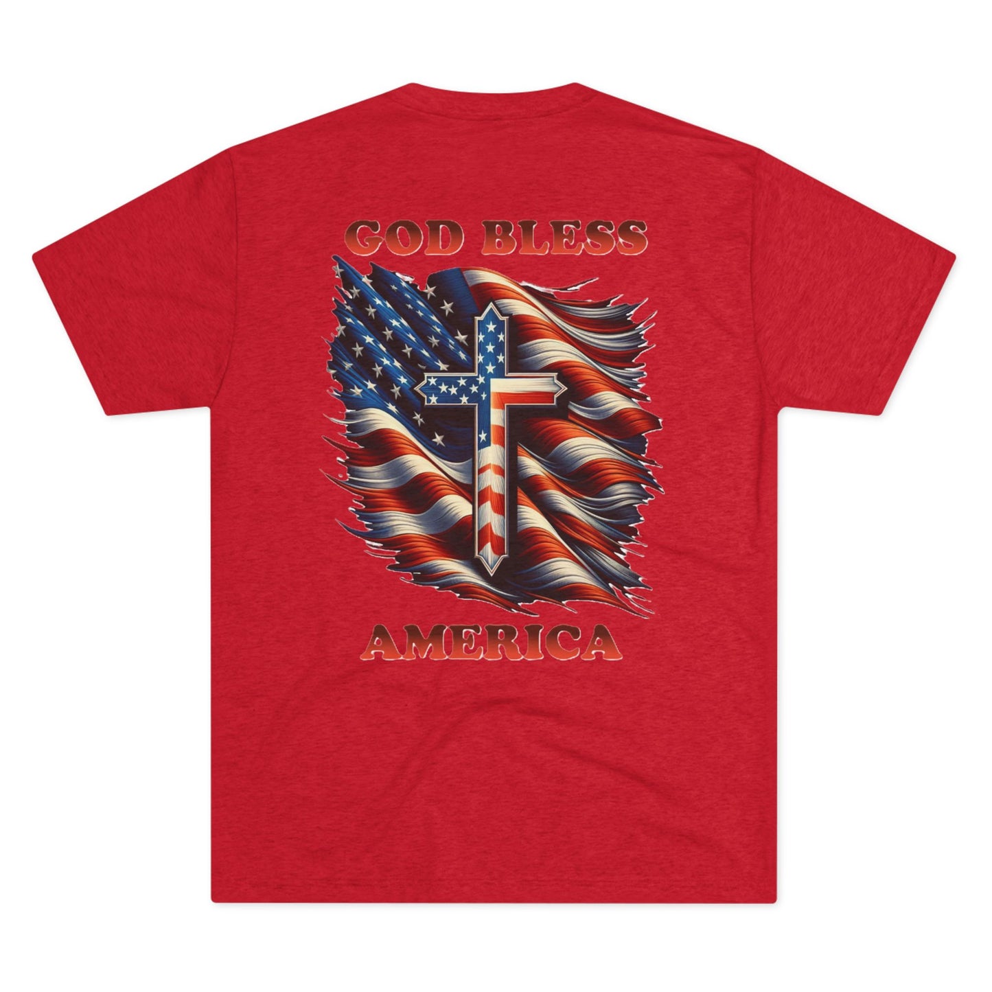 Copy of Unisex Tri-Blend Crew Tee "GOD BLESS AMERICA"