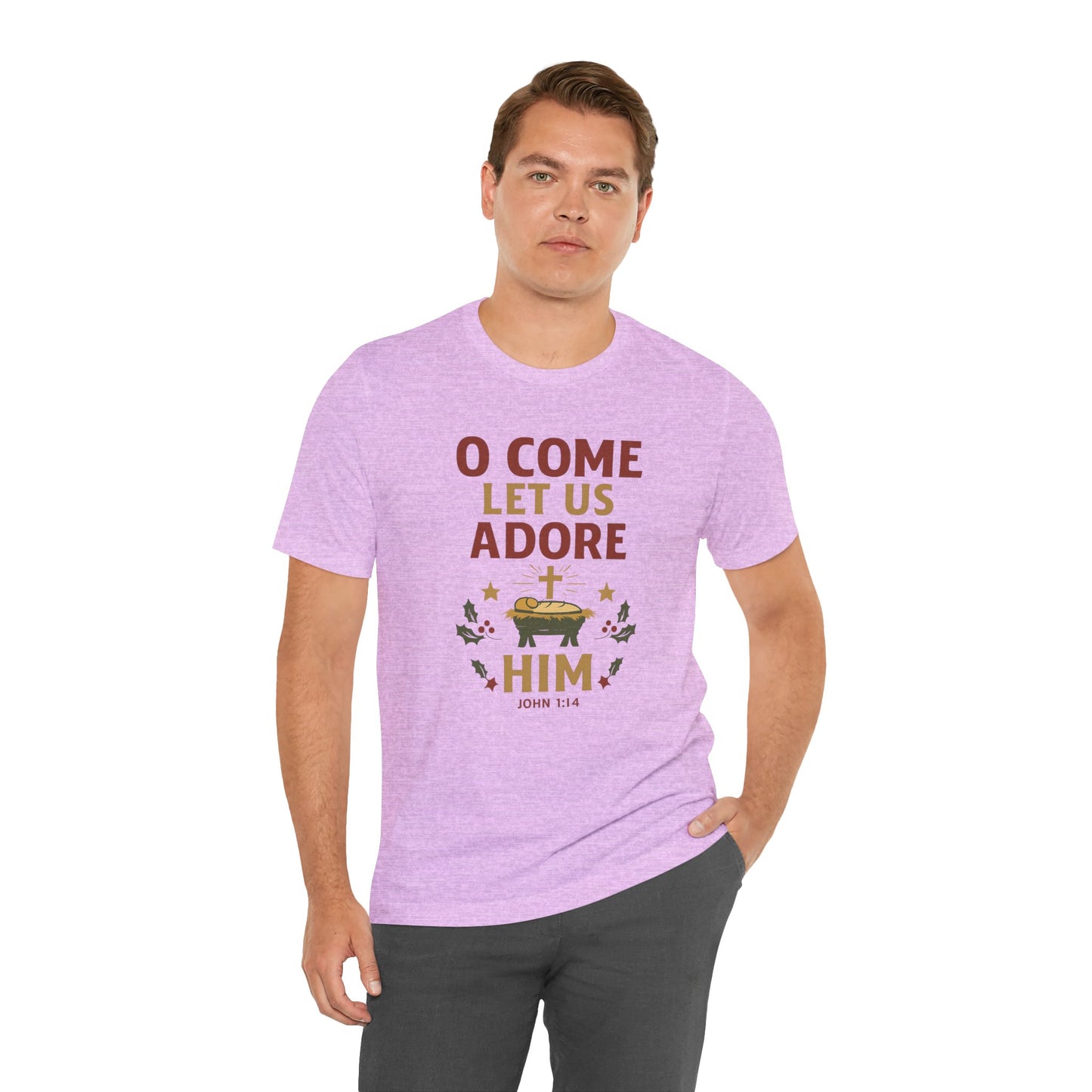 O Come Let Us Adore Him Christmas T-Shirt