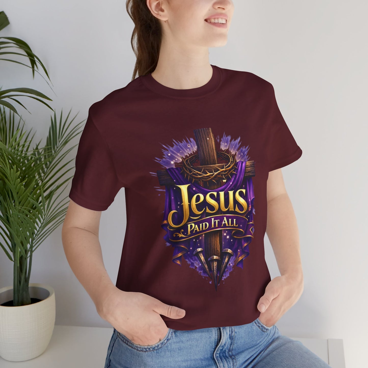 Jesus Paid It All Christian Cross Tee