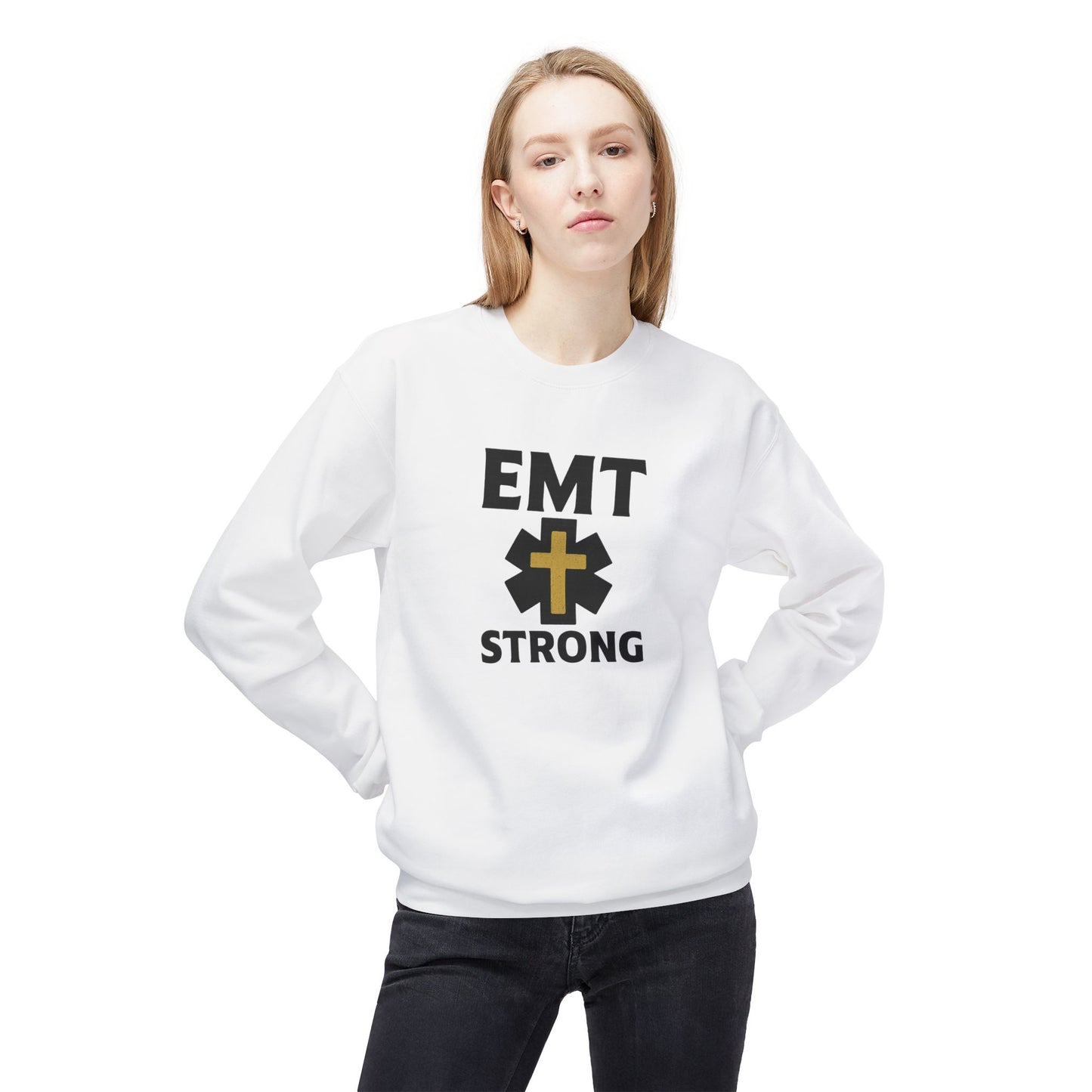 EMT Strong Christian Cross Sweatshirt