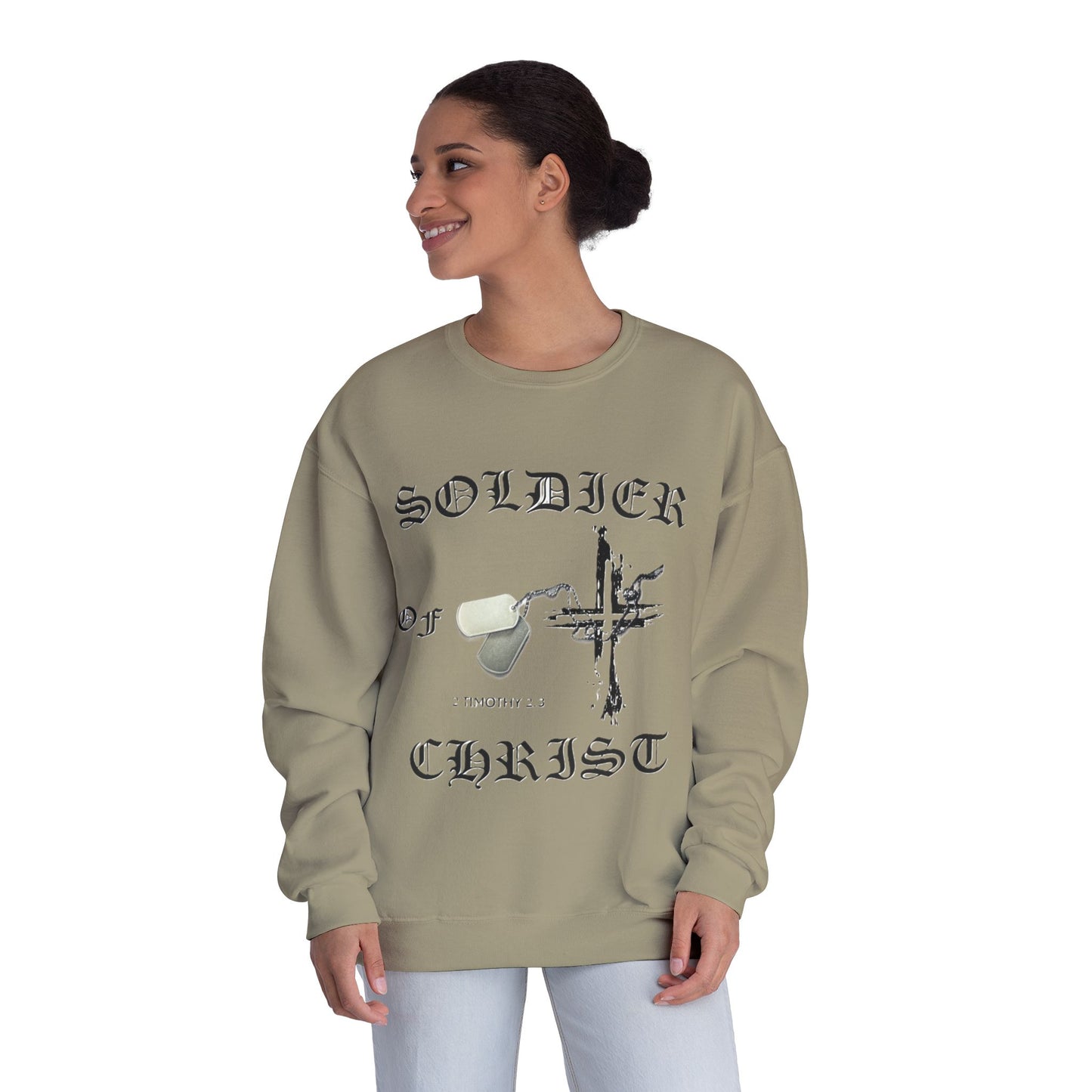 Christian Military Sweatshirt: Soldier of Christ Unisex NuBlend® Crewneck