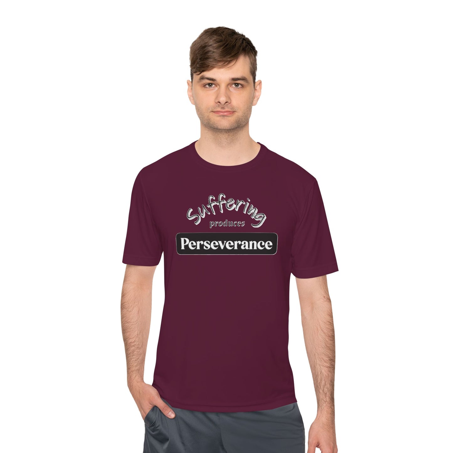 Unisex Moisture "Suffering Produces Perseverance" Wicking Tee