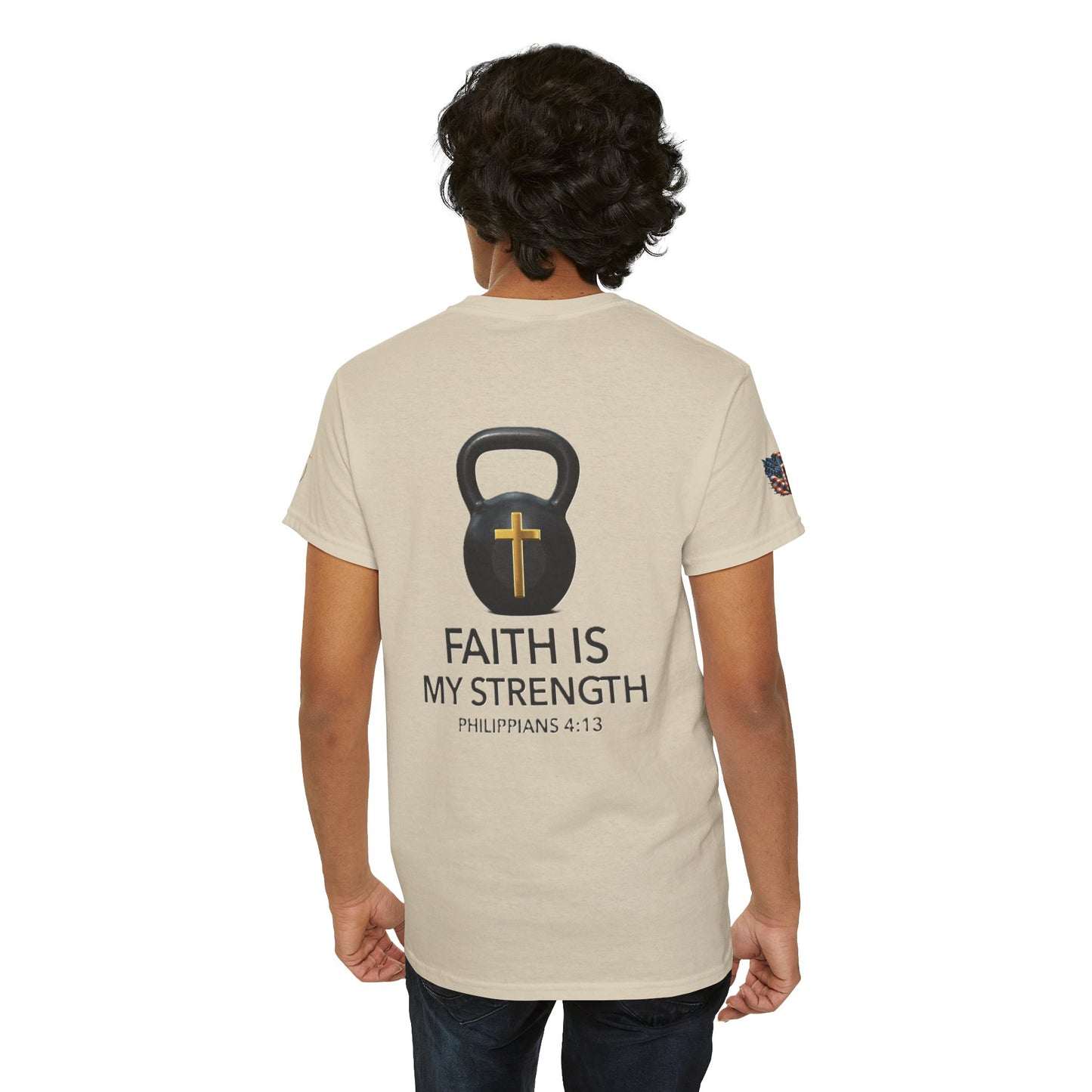 Christian Tee - Philippians 4:13 'Faith Is My Strength' (Copy)