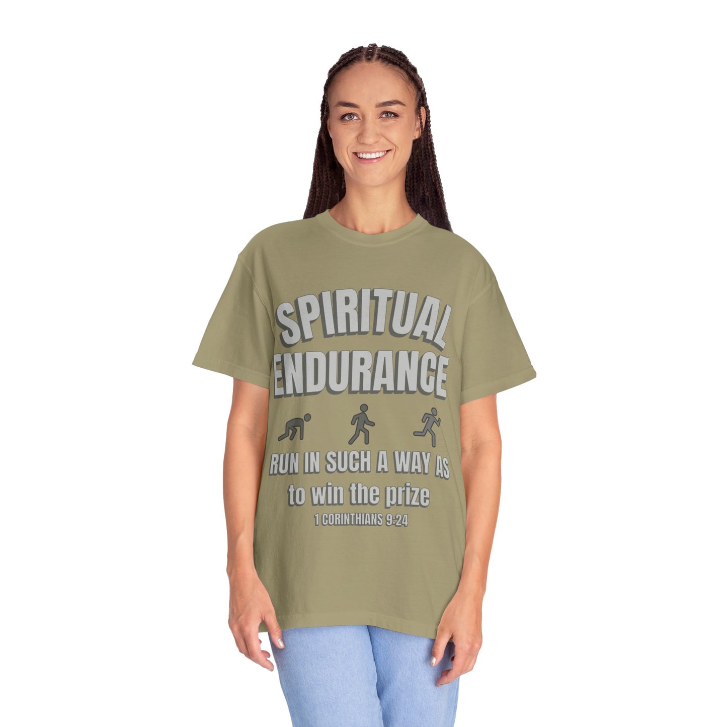 Christian Verse 1 Corinthians 9:24 Garment-Dyed T-shirt