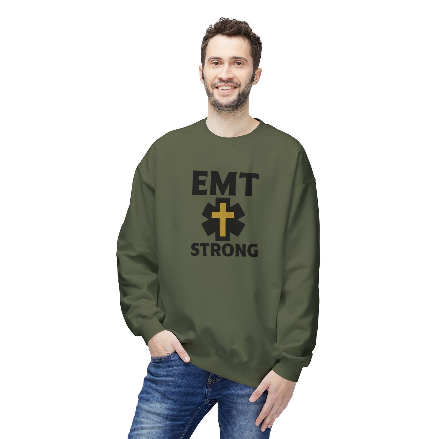 EMT Strong Christian Cross Sweatshirt