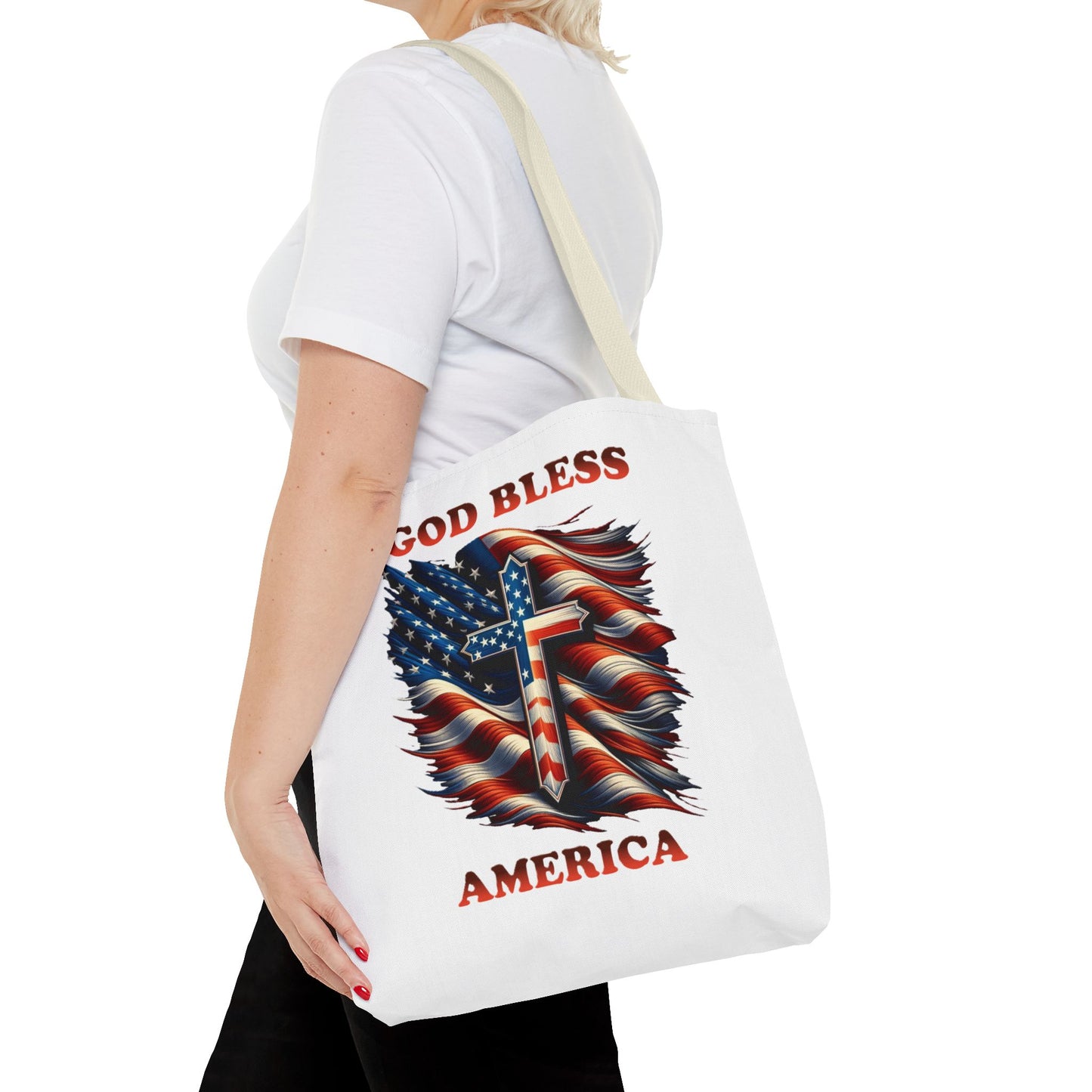 Tote Bag (AOP) "GOD BLESS AMERICA"